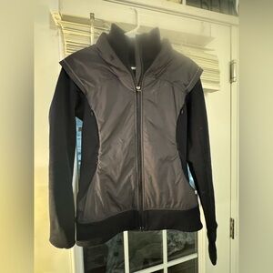 Lululemon Black & Gray Snug Sprinter Zip-Up Jacket Size 6
